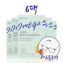 닥터린 초임계 알티지 오메가3 6개월분 송중기 rtg 오메가3 클리닝티슈 사은품 증정, 6개, 1025mg