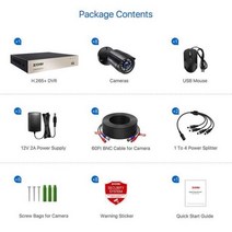 현관 CCTV 무선 베이비캠CCTV 시스템 8CH H.265 + 5MP HD-TVI DVR 키트 8 1080p 2MP 홈 보안 야외 야간 투, 01 8CH DVR x 8 Cameras_02 1T