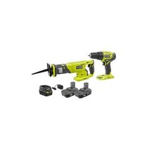 Ryobi 료비 18V One 리튬이온 무선 1/2인치 드릴/드라이버/호환톱 키트