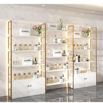 네일샵 화장품정리대 향수 가방 진열장 쇼케이스 진열대 선반 트레이 보관, D. 도어 수납형 2.6m+조명