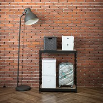 하트랙 무볼트 앵글 1000x500x2100x2단 선반 매립형, 화이트