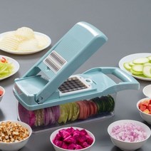 야채 커터 8 in1 커터 과일 슬라이서 grater shredders 감자 껍질 벗기는 사람 carrot grater 배수 바구니 가제트 주방, 협력사, 푸른