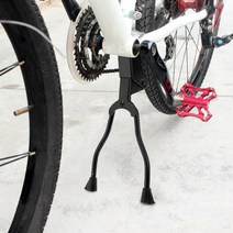 자전거 킥스탠드 산악 자전거 스탠드 26인치 - 29인치 자전거 스틸 킥 스탠드 더블 레그 센터 마운트 자전거, 검은 색, 강철