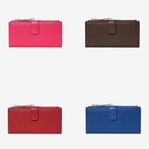 무난한 디자인 슬림 여자 소가죽 장지갑 엄마지갑 복지갑 데일리