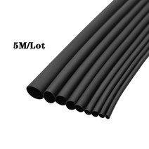 열수축 튜브 슬리브 랩 와이어 DIY 커넥터 수리 5 m 2:1 검정 빨강 녹색 파랑 3 4 직경, 06 Blue_03 3mm