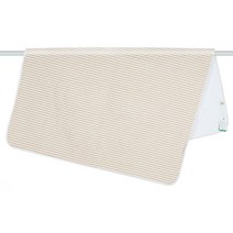 대나무섬유 밤부 방수요 삼중누빔 패드 100x130cm, 브라운 스트라이프