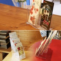 A6 전단지 꽂이 / 아크릴 포켓형 거치대 / 브로슈어 브로셔 받침대, 제품선택, 3단