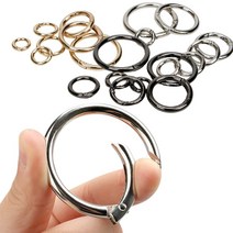 오링 O링 열쇠고리 카라비너 원형, 골드, 61mm 1개단위, 1개
