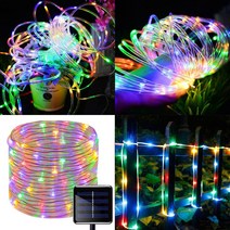 솔라 태양광 호스 와이어 LED 조명등 트리등 튜브 태양열 정원등 야외 등, (컬러빛Colour)