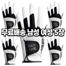 핸즐 왼손 오른손 양손 연습용 실리콘 추천 기능성 논슬립 골프장갑 5장, 여성 양손