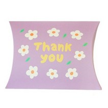 선물포장 반달상자 땡큐 데이지 소, 퍼플, 100개