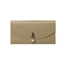 오피스 영수증 서류보관 아코디언형 통장 포켓 정리함, 브라운클리어