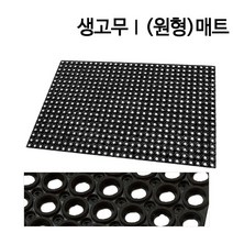 고무매트 업소용 산업용 식당 주방 미끄럼방지매트 모음, 검정 (원형매트), 1개