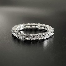 이터너티 3mm 클래식 밴드링 풀세팅 큐빅 테니스 가드링 반지/ 9호~19호(홀수단위)