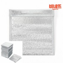 접착식 은박포장지 보냉백 보냉봉투 50P 20X20 밀키트포장 아이스백 은박지
