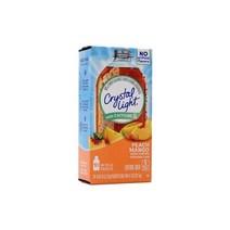 Crystal Light 크리스탈 라이트 온 더 고 드링크 믹스 피치 망고 위드 카페인 10 패킷