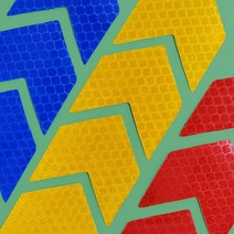 야간 안전 고휘도 화살표 반사테이프 5색상 10P 형광, 10개