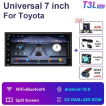 안드로이드 올인원 오토 유니버설 7 인치 2 Din 11 차량용 라디오 멀티미디어 비디오 플레이어 Toyota Corolla Vios Crown Camry Hiace Previa, CHINA_T3plus-ADAS DVR, T3plus-ADAS DVR