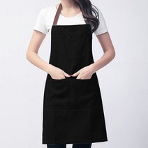 공방 데님 목걸이형 앞치마 2종 어린이집 화실 작업용, 데님 목걸이형 앞치마(블랙)