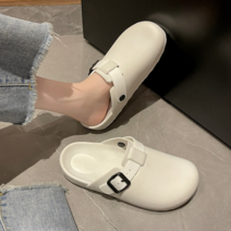 발편한 생활방수 버클뮬 슬리퍼 캐주얼 사무실 실내 실외화