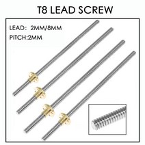 3D프린터 부품 소모품 T8 리드 스크류 OD 8mm 피치 2mm 리드 2mm 8mm, Lead 2MM_350mm, 상세 설명 참조3, 상세 설명 참조3