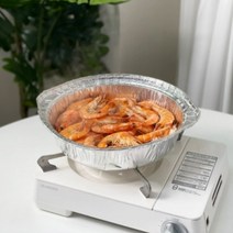 알루미늄 은박 냄비 뚜껑있는 일회용 전골 소금구이 찌개용 은박 용기 가정용 캠핑용 (1set 5p)