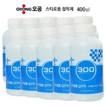 [이라인공구]_오공 300 스티로폼 접착제/스치로폼/우드락/접착제 본드 투명 400ml, 10개