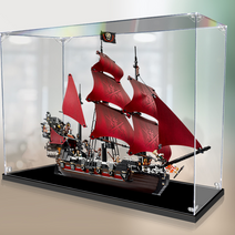레고 쇼케이스 아크릴 4195 호환 케이스 여왕의 복수 앤 캐리비안의 해적 방진 수납 수납함 진열장 장식장, 베이직(3mm 플레이트), 표준