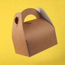 팩맨 조각케익상자 50매 쿠키 마카롱 답례품 선물손잡이상자, 50개, 크라프트 (미니)