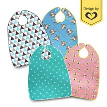 더해피 성인용 버튼형 턱받이 (new패턴), 06 성인용(버튼형)_NEW 꿀벌 민트