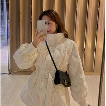 [예쁨시전] 여성 겨울 슬림한 허리 두툼한빵자켓