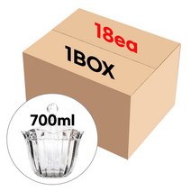 크리스탈 보석함(특대)투명 700ml 18개 박스 대용량 캔들