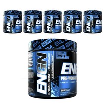 EVLUTIONNUTRITION ENGN 프리-워크아웃 엔진 블루 라즈 맛, 6개, 312g