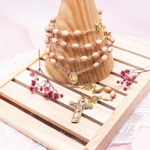 예로니모 분도나무 타원 5단 묵주