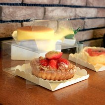 미니타르트박스/페트백색/2개 12.5x12.5x7cm