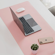 와이드 데스크매트 테이블 책상 넓은 긴 방수 미끄럼 들뜸 오염 스크래치방지 스트랩 접이식 마우스 키보드 컴퓨터 노트북 패드 깔개 까는거 고급 초대형 사무실용품 오피스 도서관 독서실, 인디핑크