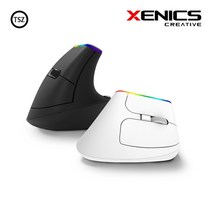 제닉스 STORMX VM2 무선 무소음 버티컬 마우스, 블랙