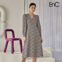 EnC V넥 잔꽃무늬 롱 원피스 ENOW21201N 425192