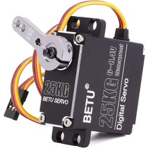 35kg 하이 토크 서보 8.4V 고전압 풀 알루미늄 케이스 및 스테인리스 스틸 기어 1/6 1/8 1/10 1/12 RC 자동차/로봇/보트와 호환되는 Waterpoof (180°, 25Kg Servo