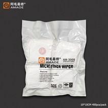휴대폰수리도구 Amaoe AM-3009 Soft Cleanroom Wiper Cleaning Disposable Dust-Free Cloth Portable Fine, 01 10x10cm 400pcs, 01 10x10cm 400pcs