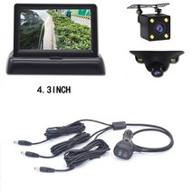 어라운드뷰 후방 사이드 카메라 QXNY-미니 HD 야간 투시경 자동차 좌우 측면 카메라 2 IR LED 사각 지대 영, 06 front and right 4.3_01 12V