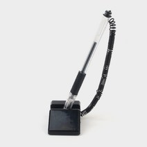 스탠드 볼펜 부착식 테이블 고정 0.5MM 검정색 부드럽게 잘 써지는 볼펜 은행볼펜 사무용볼펜 접착볼펜