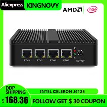 미니PC 팬리스 2.5G Nics pfSense 라우터 견고한 소프트 셀러론 N5105 4 코어 인텔 i225 상태 Proxmox VPN 방화벽 미니 PC 서버, [03] No System, [02] AU, [01] No Ram No Storage