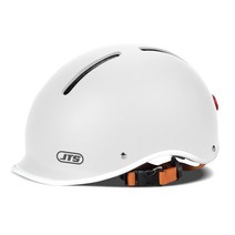 자전거안전모 자전거고글헬멧 킥보드헬멧 LED charging taillight leisure electric bicycle safety helmet mountain road cyc, Matte white+55-61cm