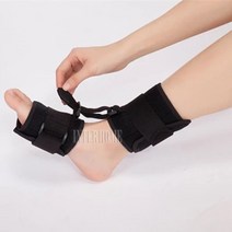 족하수 보조기 족저근막염 교정기 발처짐 발목 풋드랍 고정대 발 부목 증폭기, 검은색, 1개