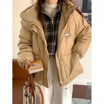 짧은 루즈한 화이트 덕 다운 후드 다운 재킷 세 가지 색상으로 제공