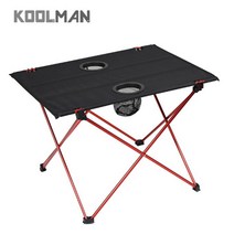 KOOLMAN(쿨맨) 백패킹 초경량 접이식 캠핑테이블 B형 (2구 그물망), 초경량 테이블 B형 (2구) -red