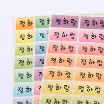 보물들맘 방수 네임스티커 플레인 중형, 06.9색펄(이름만)72조각, 1세트