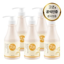 탈모완화 탄력있는 모발 고은 쌀로 빚은 발효 막걸리 올인원 샴푸 앤 트리트먼트 500g, 5개