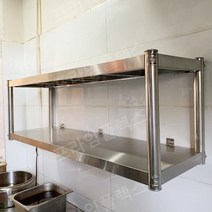식당 선반 주방 벽 스텐 수납장 정리대 벽걸이, 100 길이 30 폭 40 높이 2단